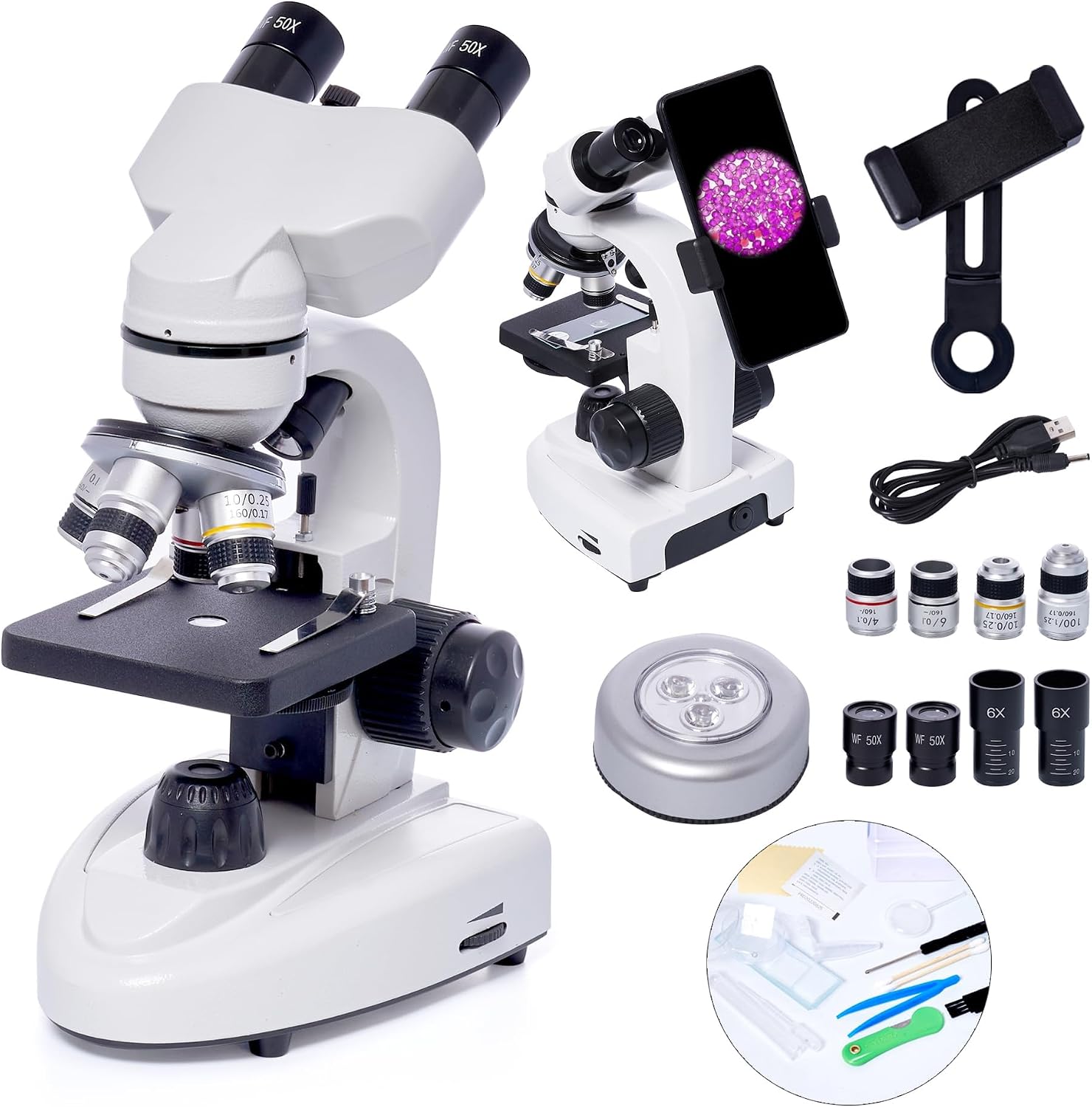 Thumbnail 6 de Binocular Microscope 200x–5000x with 6x multiplier 🔬
