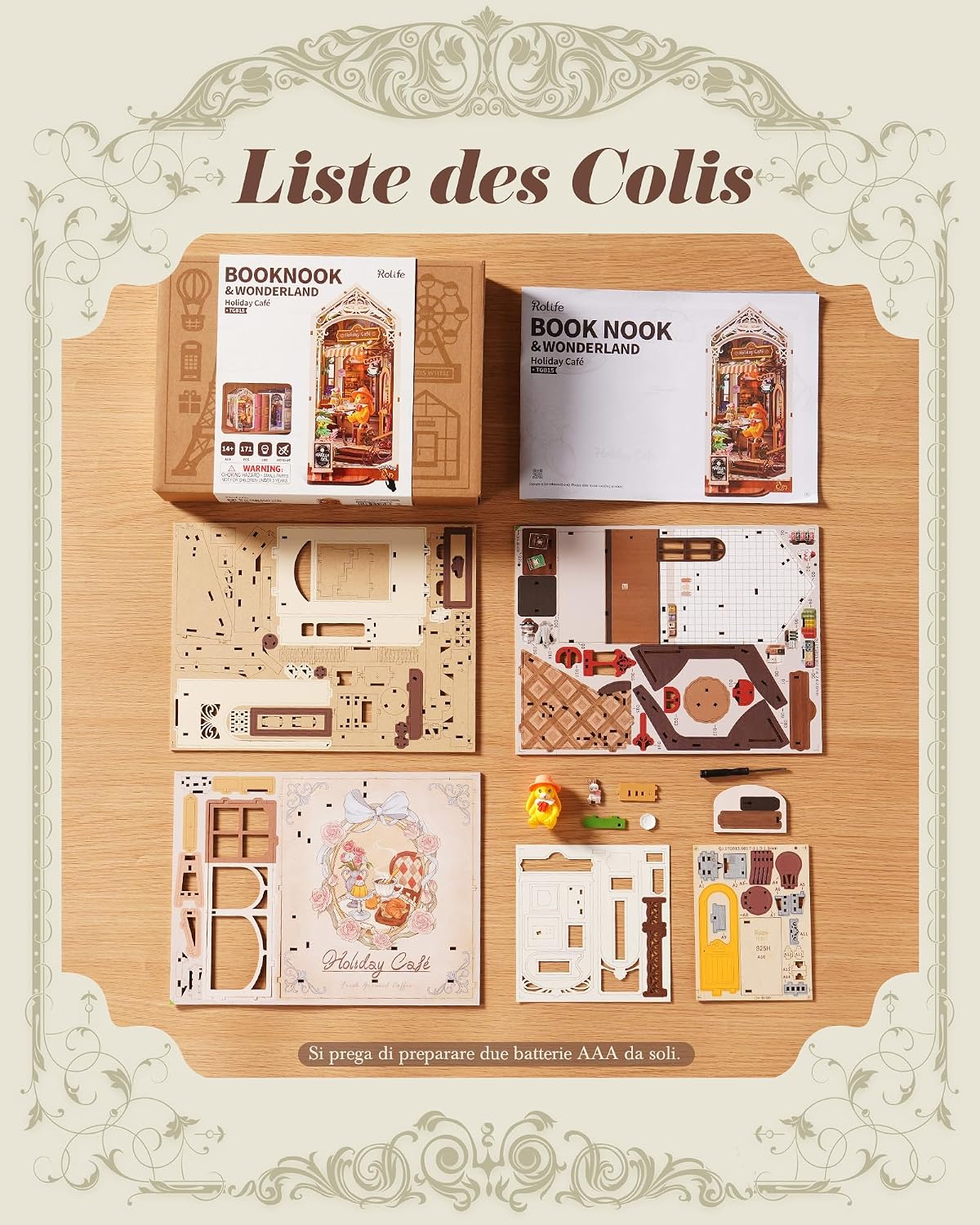 Thumbnail 6 de Rolife Book Nook Rabbit’s Coffee 171 pezzi
