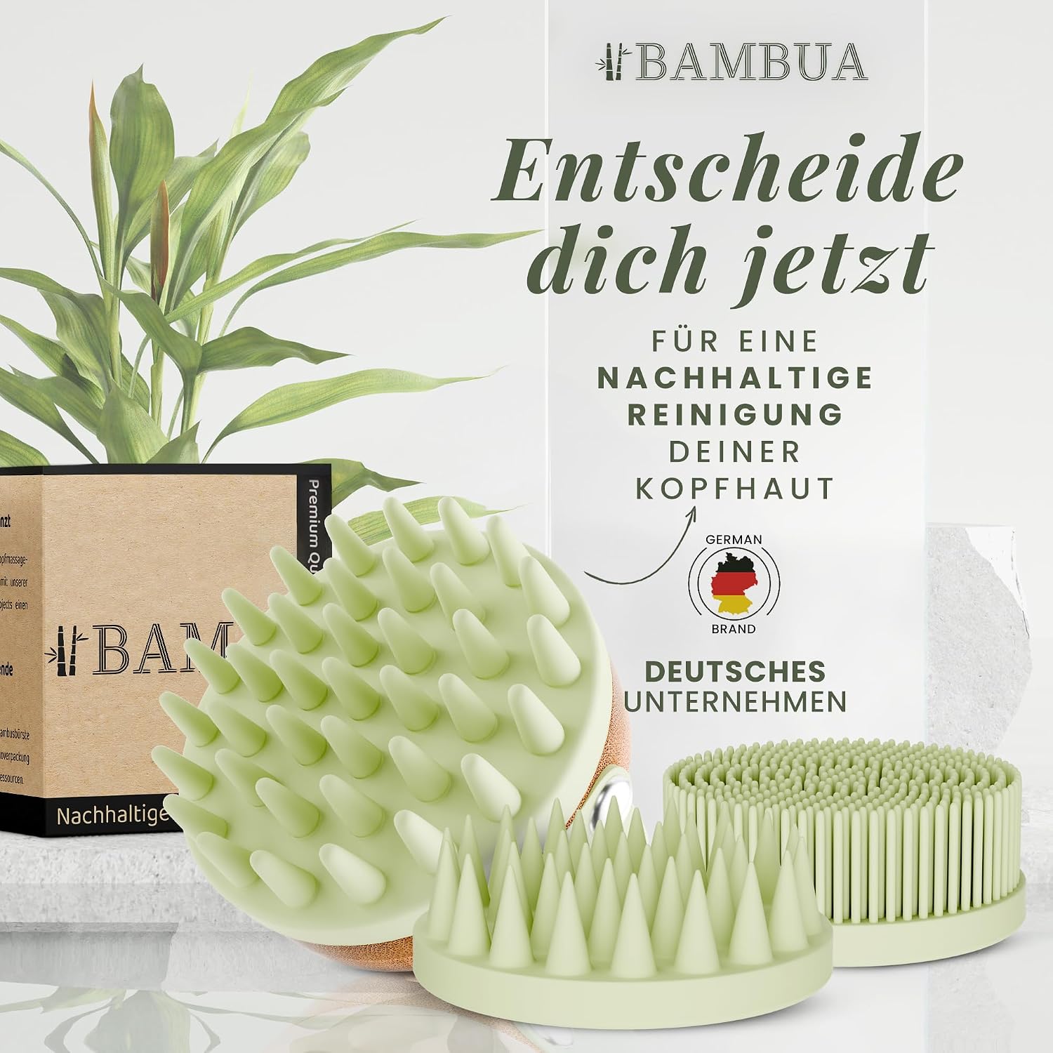 Thumbnail 5 de BAMBUA Kopfhaut Massagebürste 3 Aufsätze