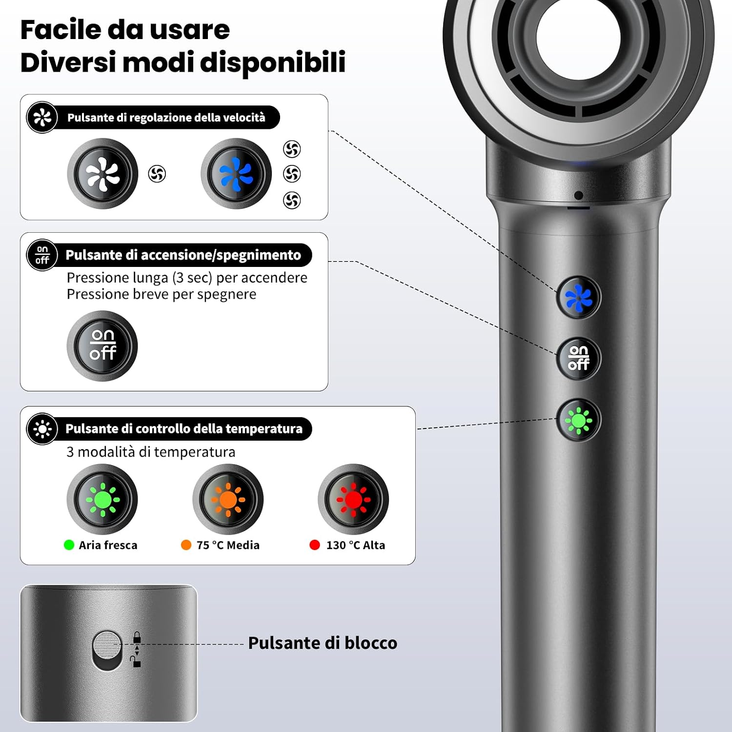 Thumbnail 6 de MANKIW Spazzola asciugacapelli 5 in 1: styling multifunzione con ricci automatici, motore brushless e ionizzazione