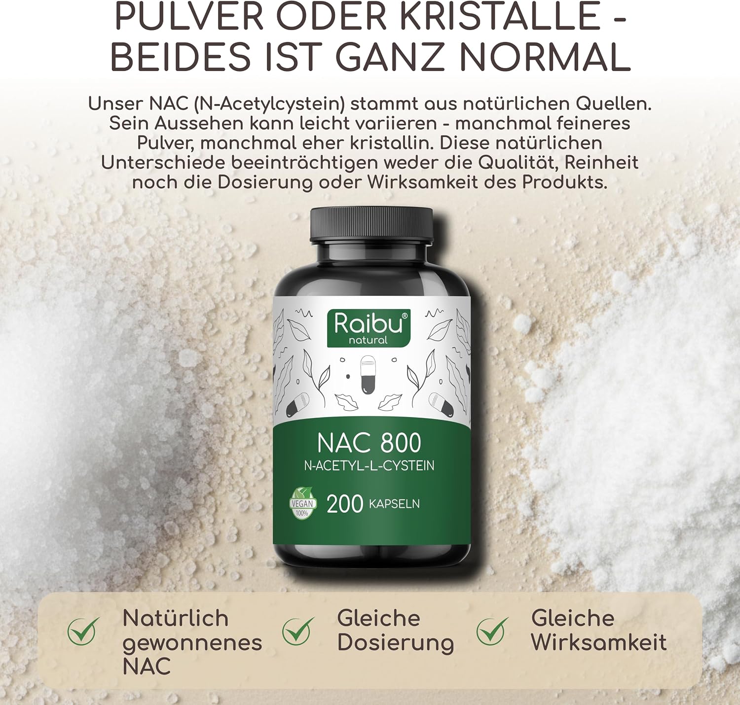Detalle de Raibu NAC 800 mg Kapseln 💊