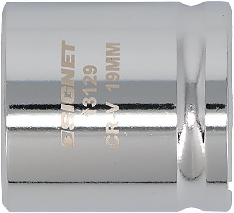 Detalle de SIGNET 13129 1/2DR 19mm 六角ショートソケット 全長28mm・クロムバナジウム鋼