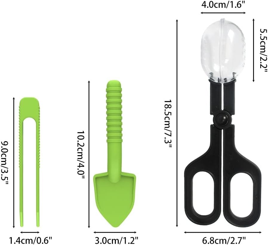 Thumbnail 3 de DONGKER 3pcs Reptile Feeding Tool Kit: Transparent Feeding Tweezers, Clamp and Scooper