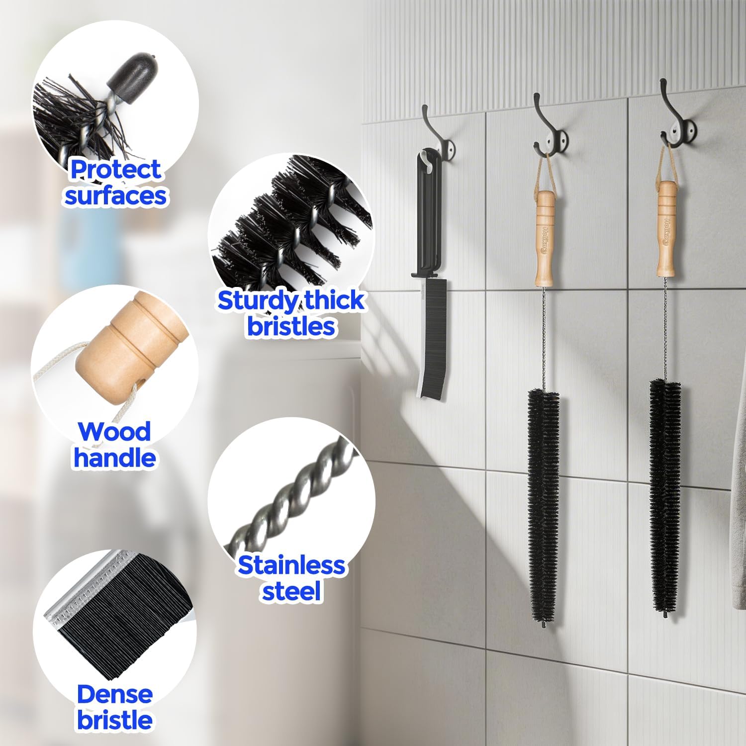 Thumbnail 4 de Holikme Dryer Vent Cleaner Kit: 3-Piece Replacement Lint Brush Set for Dryer Vents and More