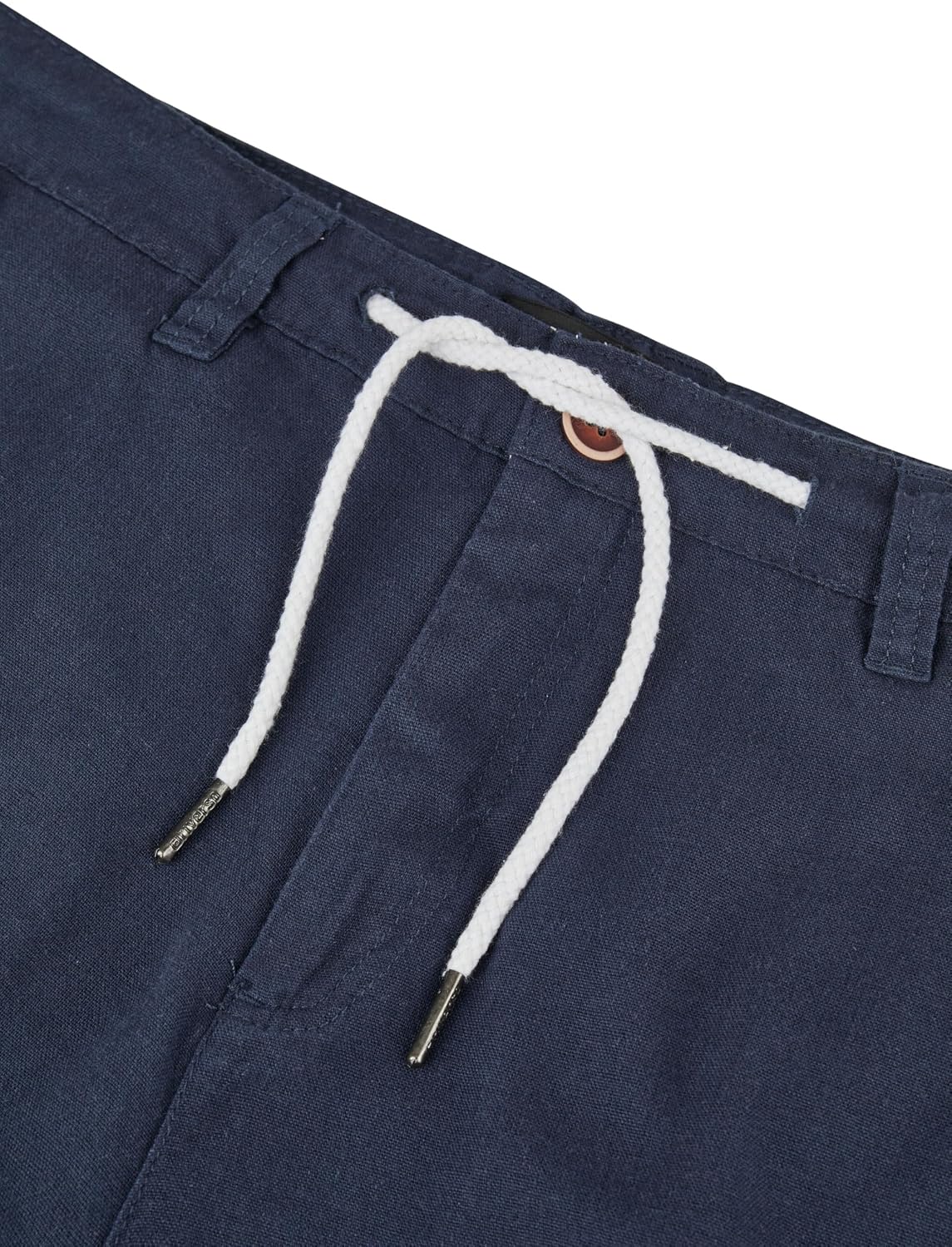 Detalle de Riverso Leinen Shorts Herren – Regular Fit, knielang, vielseitig einsetzbar