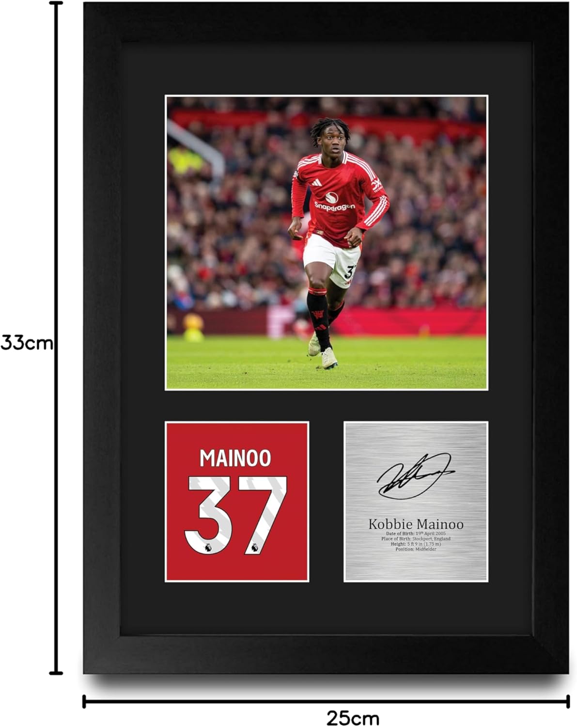 Thumbnail 2 de HWC Trading Kobbie Mainoo gifts printed signed autograph picture (A4 portrait, framed)