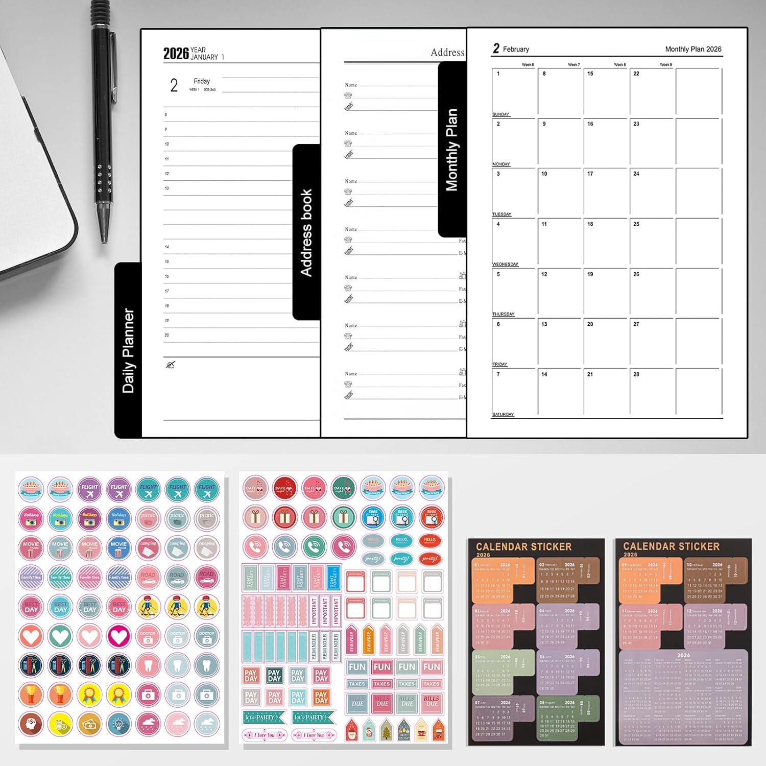 Thumbnail 1 de Diario accademico 2026 A5 giorno per pagina 14×21,5 cm 📓