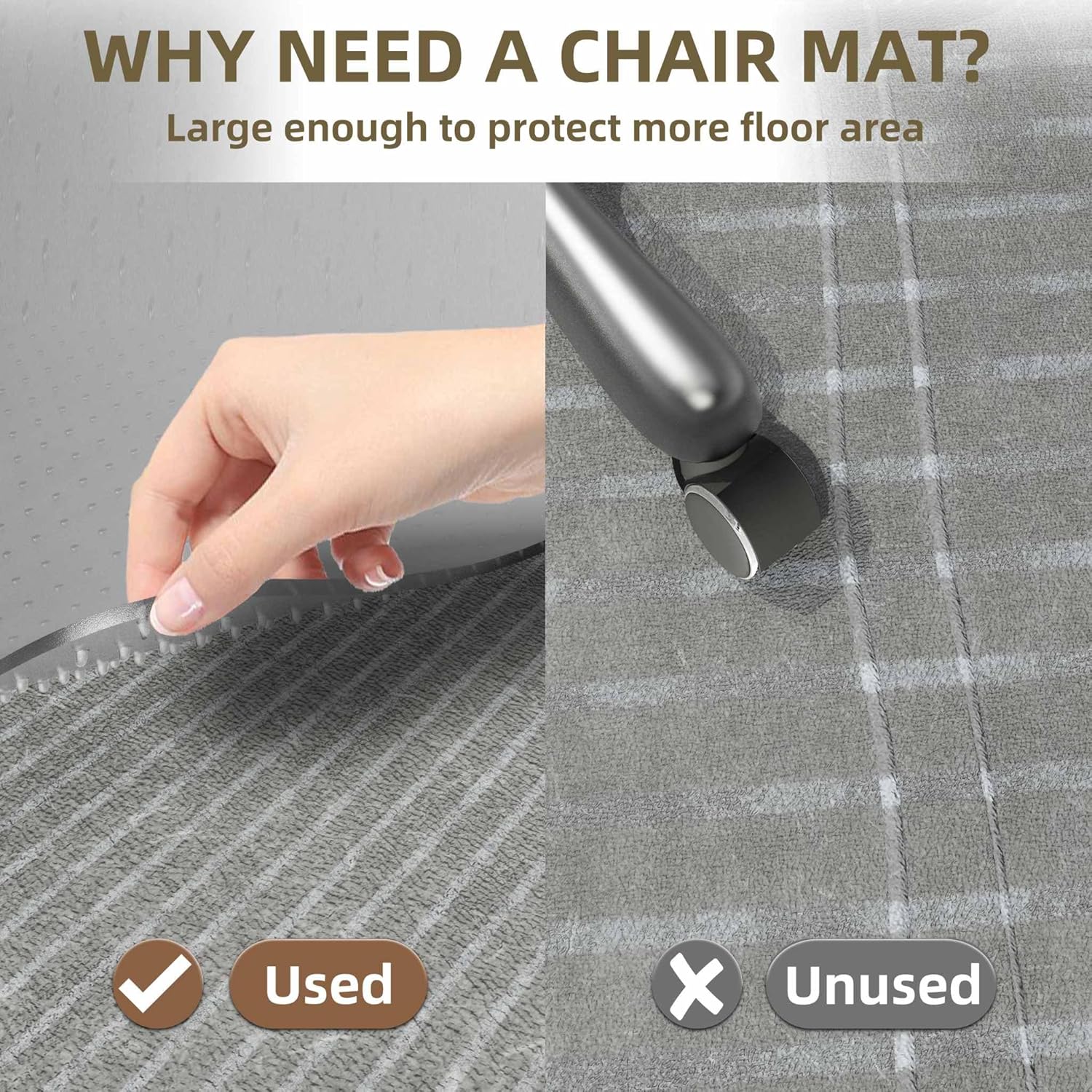 Detalle 2 de LeapYouth 90x120 cm Office Chair Mat