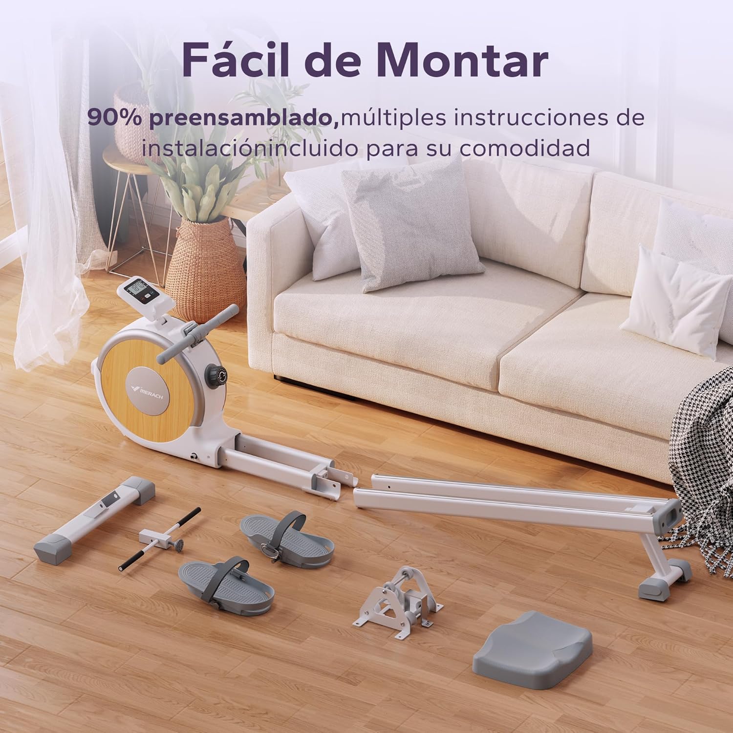 Thumbnail 4 de MERACH Rudergerät für Zuhause mit 16 Widerstandsstufen, leises Magnet-System & App (Bluetooth)
