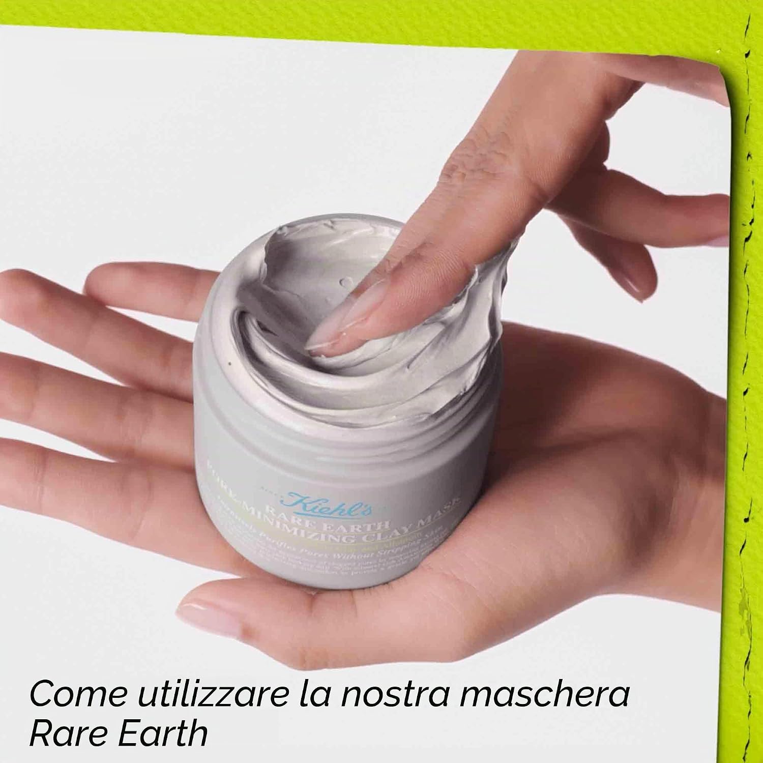 Detalle de KIEHL'S Rare Earth Deep Pore Cleansing Masque – Maschera viso purificante con argilla bianca dell'Amazzonia (125 ml)