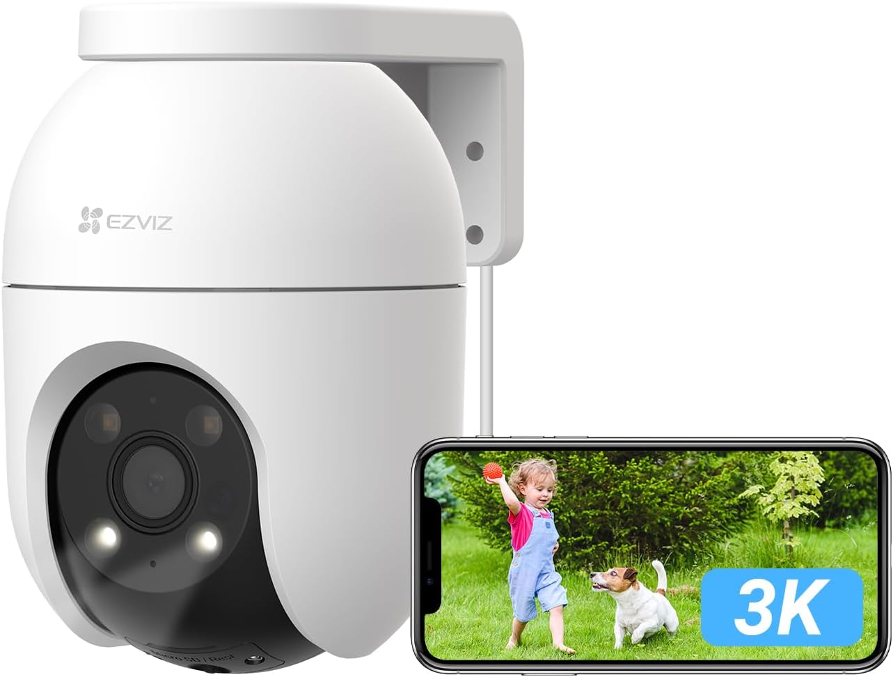 Detalle de EZVIZ C8C Cámara Exterior 3K WiFi con Visión Nocturna 🌙