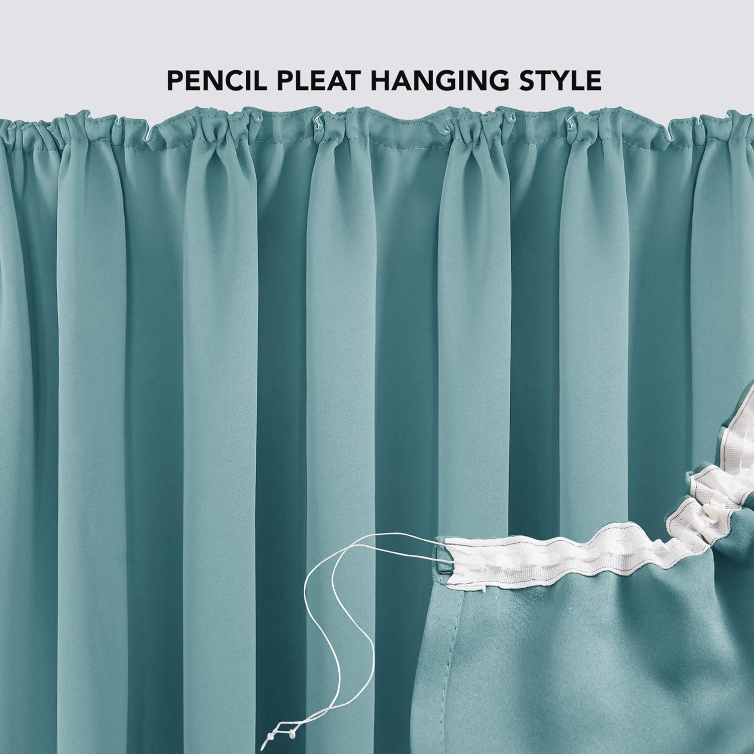 Thumbnail 5 de Deconovo Cortinas Modernas Aislantes Térmicas Azul Cielo 🌙 140x245cm