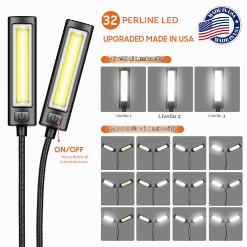 Thumbnail 1 de CAHAYA Lampada per Lettura con Pinza Dual Head CY0243: luce pratica e versatile per leggio