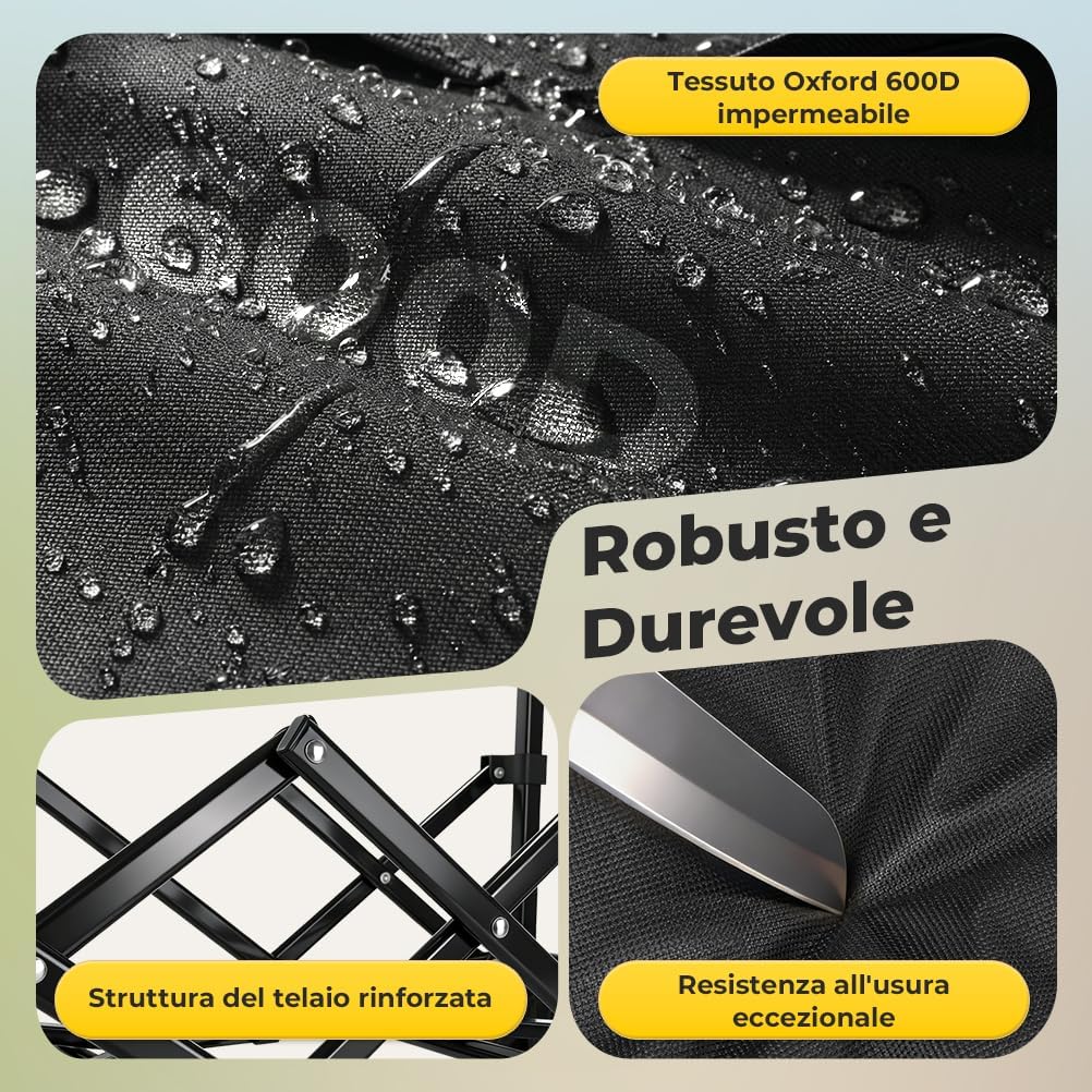 Thumbnail 3 de RIVERAY Carrello da Campeggio Pieghevole 120L – Portatile, 100 kg, Ruote Tutti Terreni