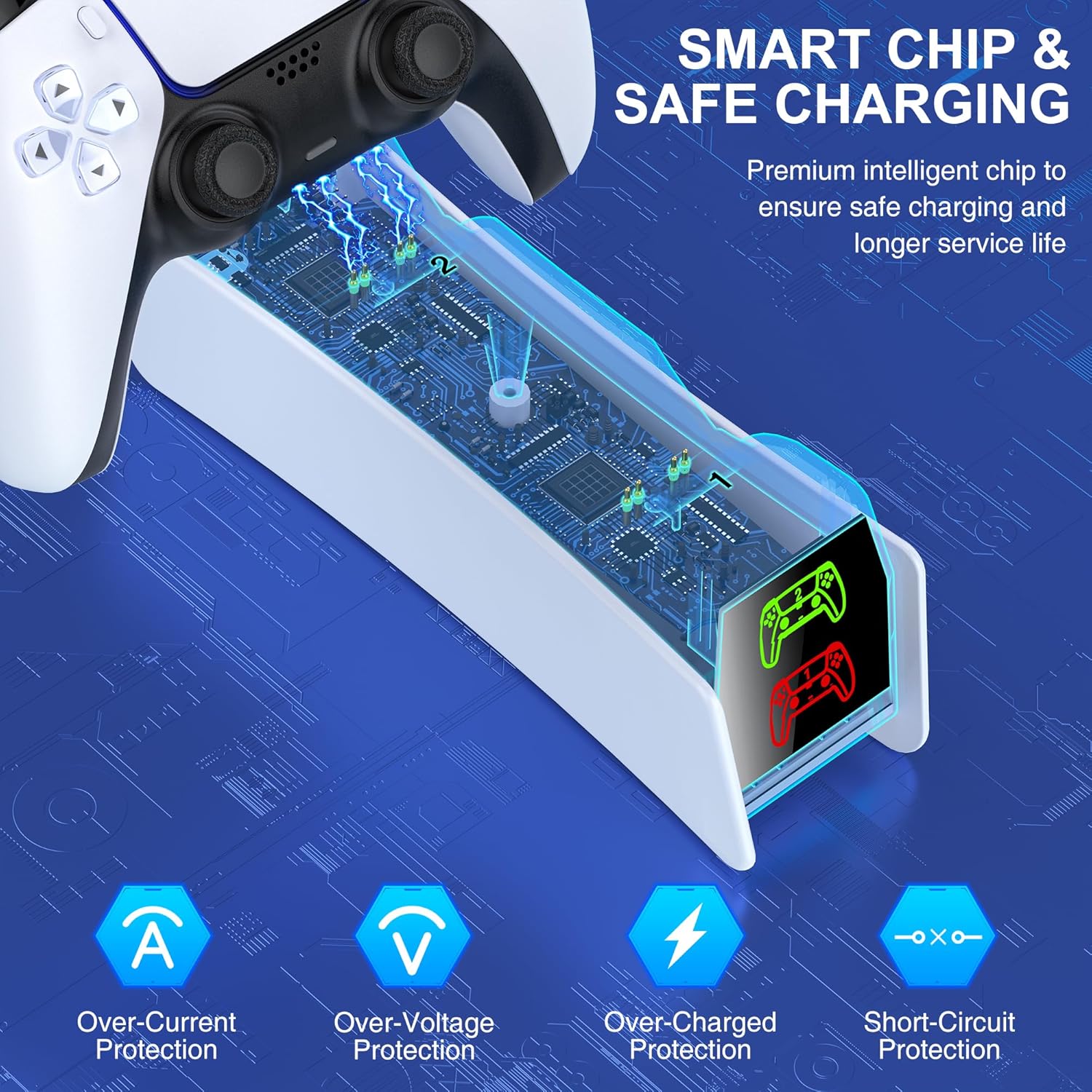 Thumbnail 4 de HELLCOOL PS5 Controller Charger 2H fast charging dock for DualSense controllers