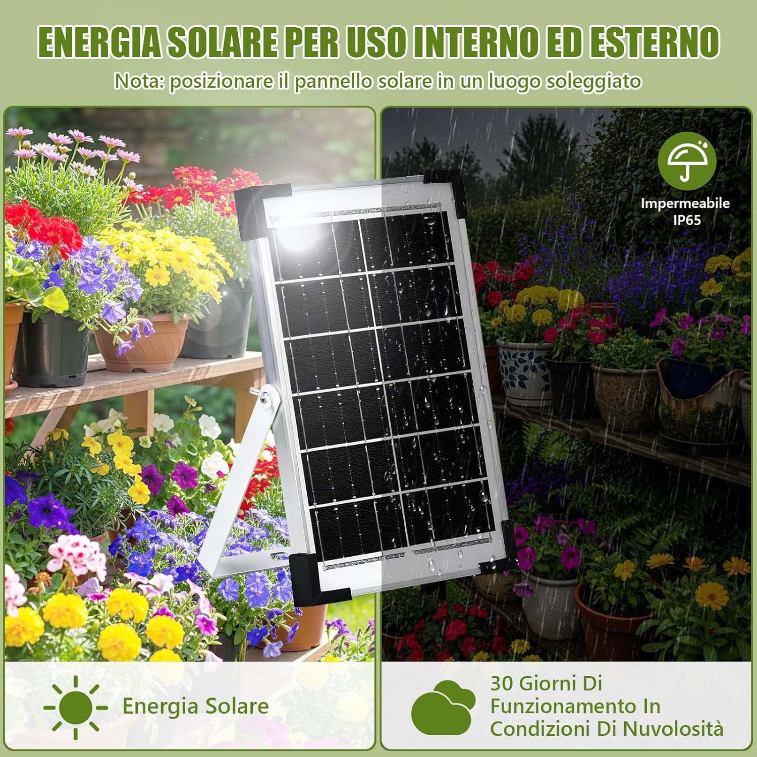 Detalle de Kit di Irrigazione Automatica Solare per 30 Piante in Vacanza