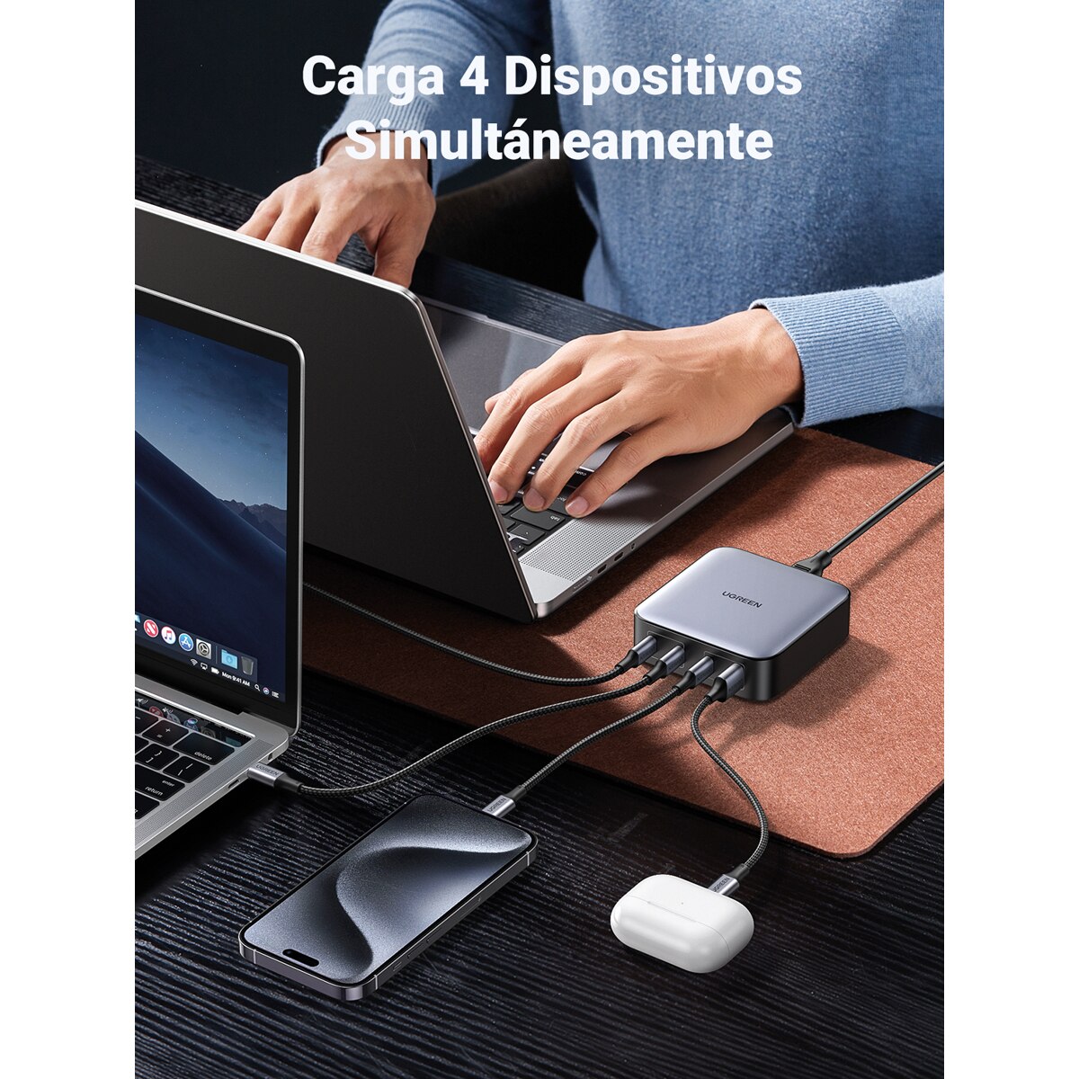 Thumbnail 2 de UGREEN Nexode 100W 4 puertos GaN — cargador de escritorio 🔌