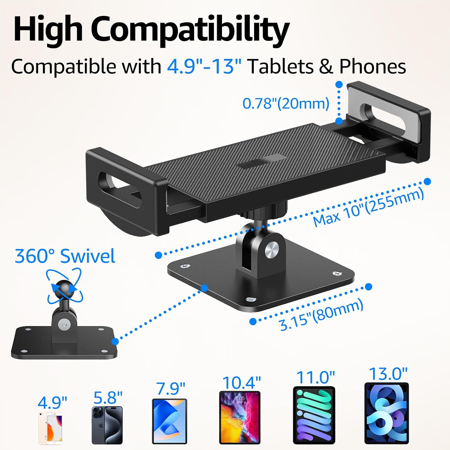 Detalle 2 de Urmust Tablet-Wandhalterung 4,7–13 Zoll
