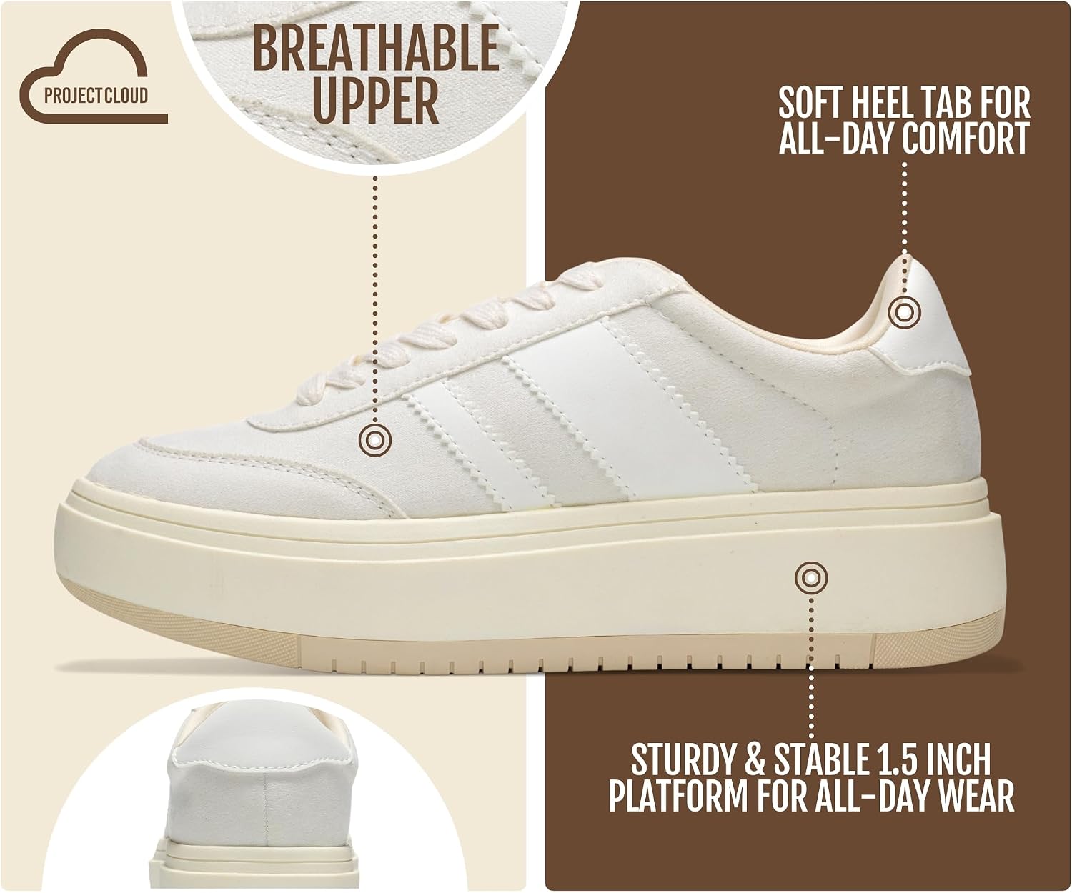 Detalle de Project Cloud Platform Sneakers with Memory Foam Insole