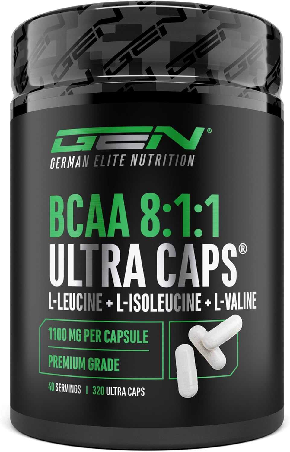 Detalle de BCAA Ultra Caps 320 cápsulas 1100 mg