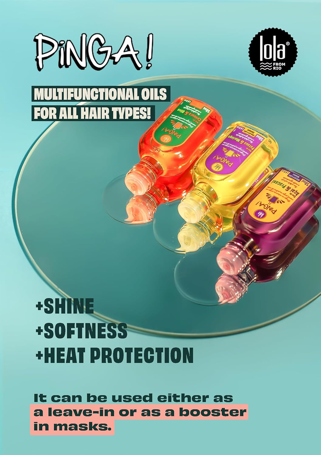 Detalle 2 de Lola Cosmetics Olio Capillare PINGA Carota e Oliva - Nutrimento leggero per capelli sani, 50 ml