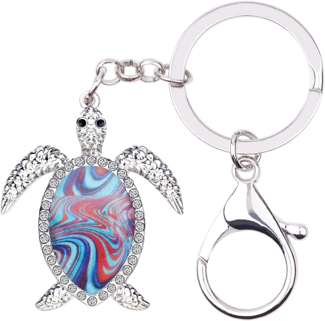 DUOWEI porte-clés tortue de mer en émail
