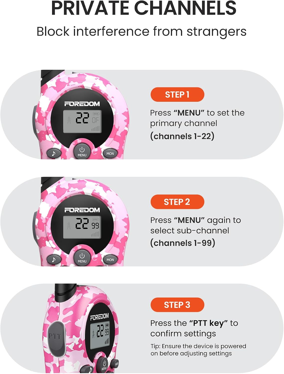 Thumbnail 3 de FOREDOM Walkie Talkies 3-pack long-range for kids
