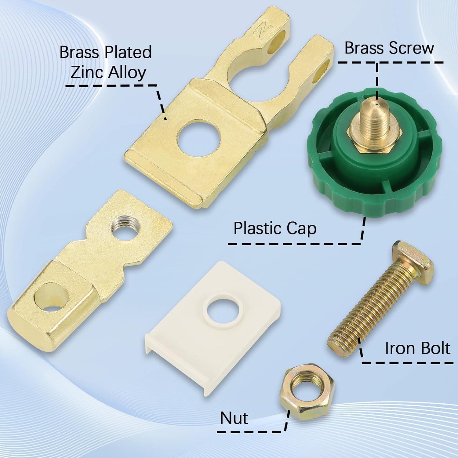 Thumbnail 2 de JIZZU Batterietrennschalter Auto 12V/24V (2er-Set) bis 400A – Batteriehauptschalter mit Zinklegierung