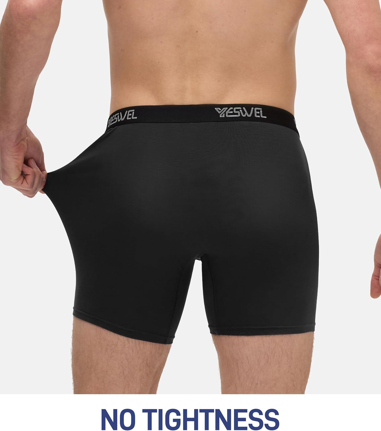 Thumbnail 6 de YESWEL Mens Bamboo Boxers: Longer Leg Boxer Shorts with Fly for Everyday Comfort