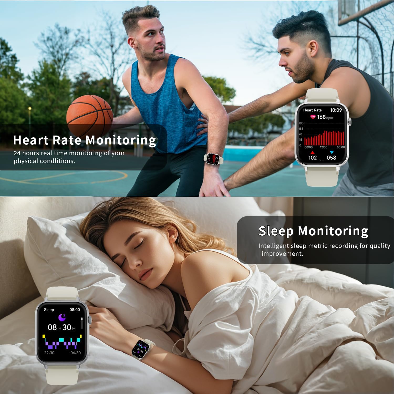 Thumbnail 4 de Smart Watch for Men Women with 1.85" Touchscreen and 100+ Sports Modes