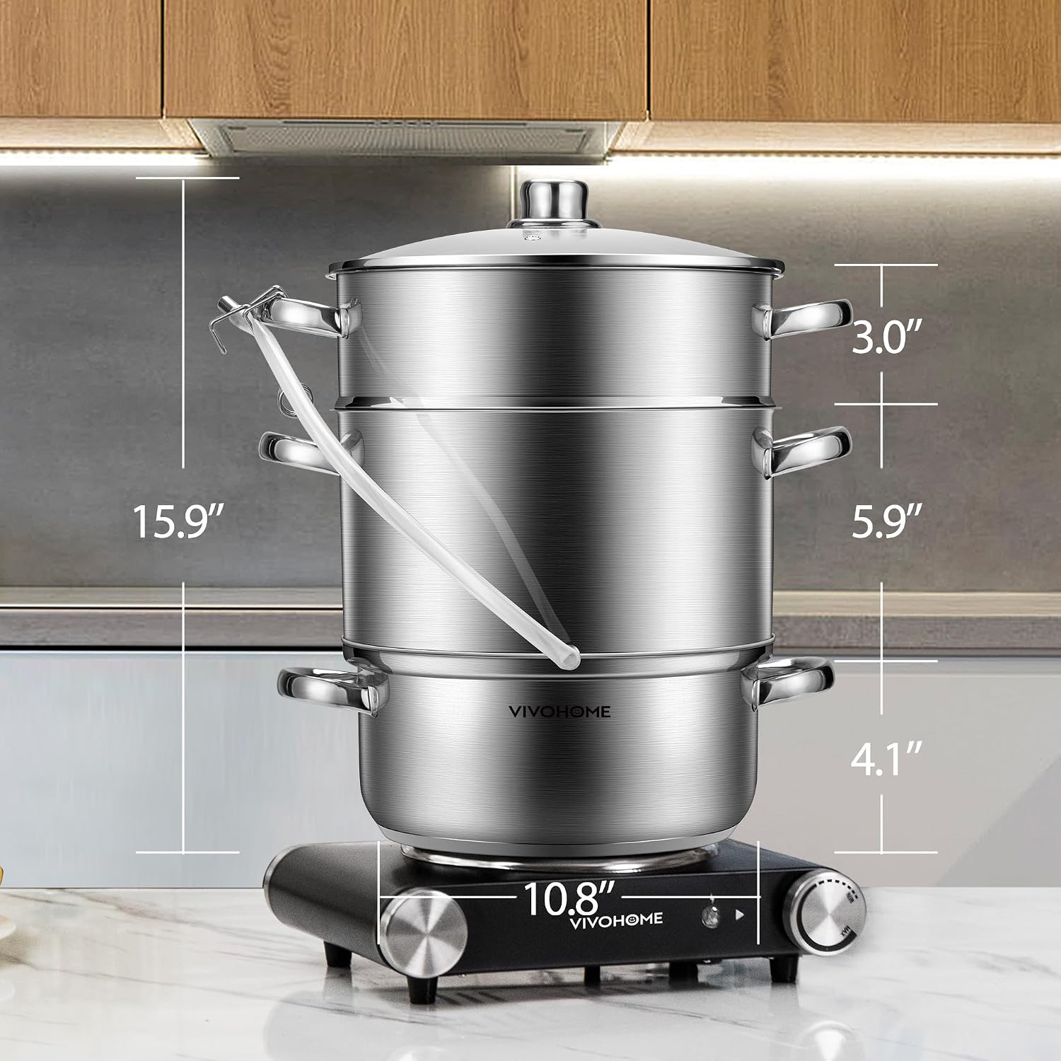 Detalle 2 de VIVOHOME Steam Juicer, 9.3 Qt