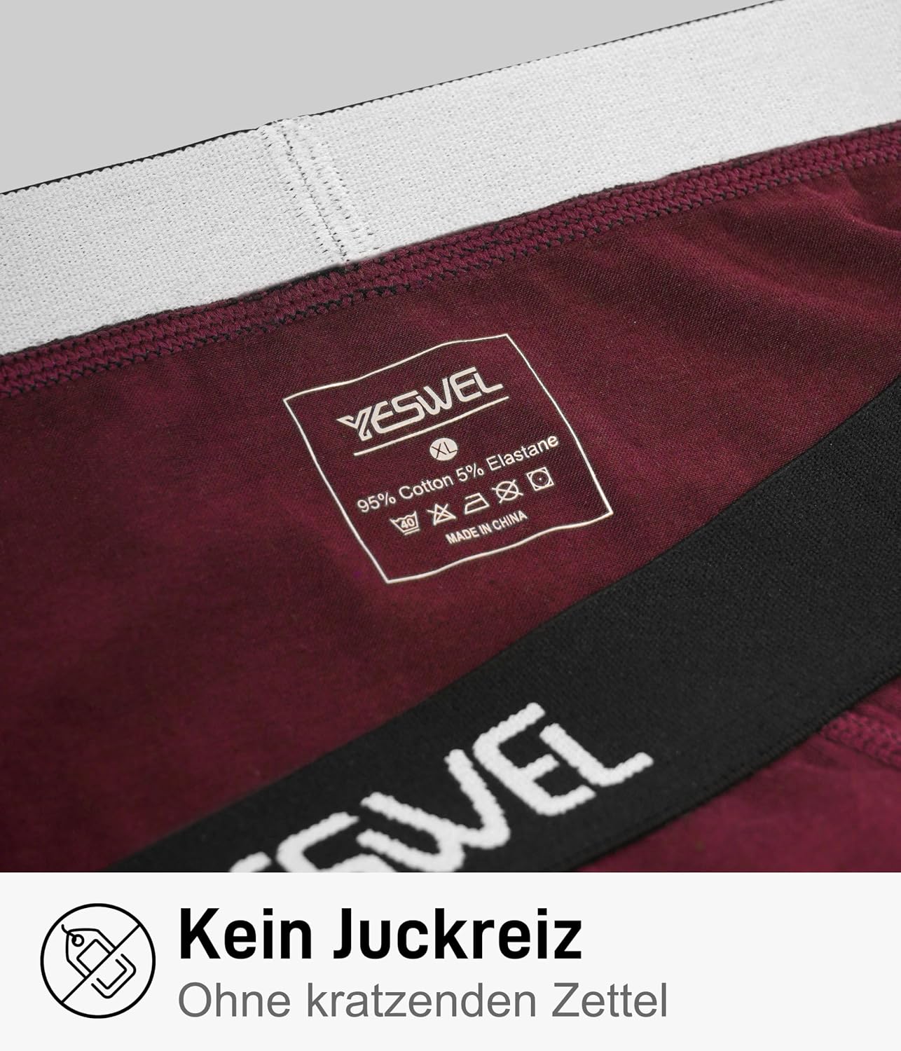 Detalle de YESWEL Boxershorts Herren 10er Pack – Baumwolle Retroshorts, elastischer Bund, kratzfrei