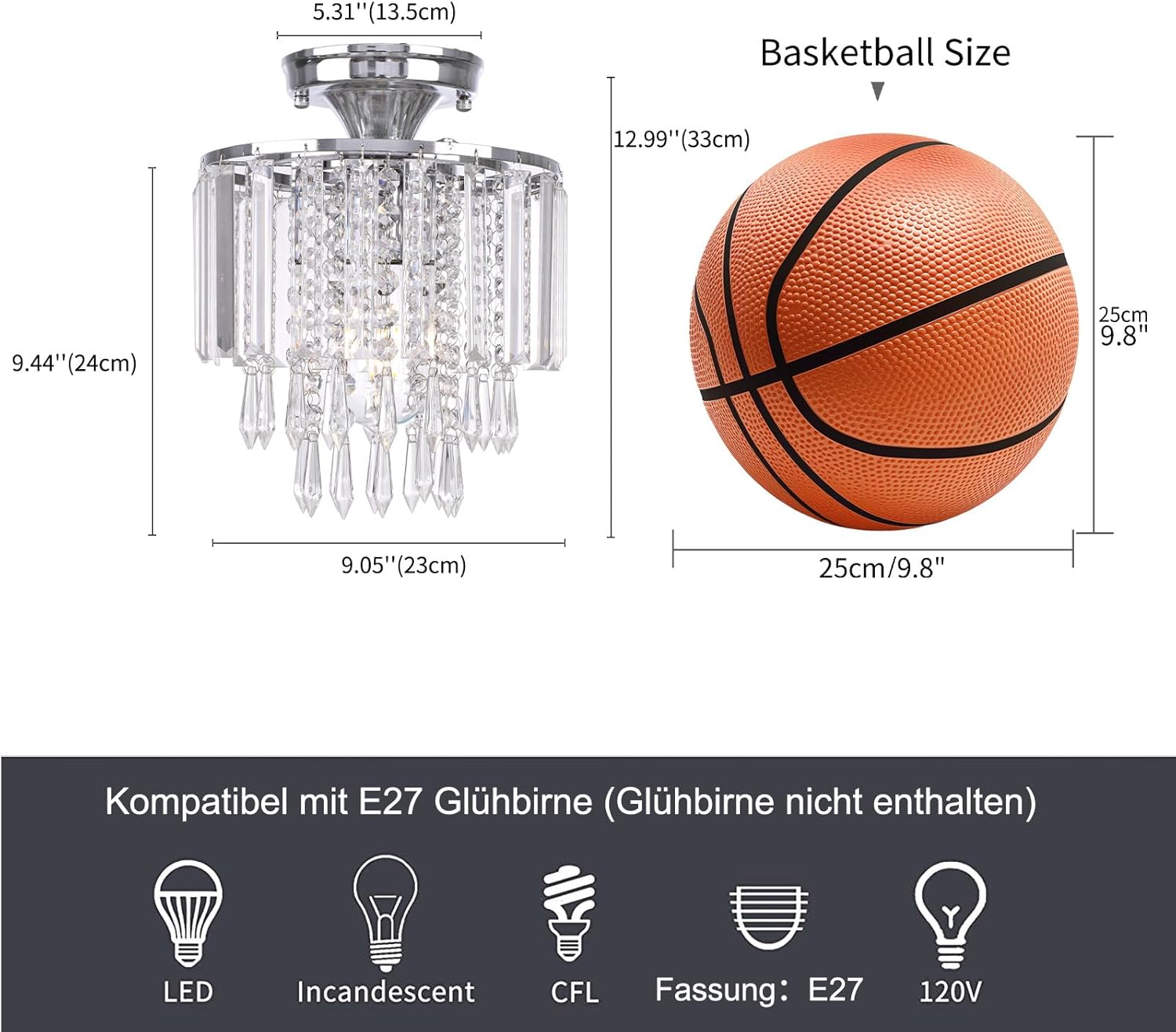 Thumbnail 2 de FRIDEKO HOME Deckenlampe Schwarz – Industrialer Charme mit E27-Fassung (Ø 30 cm)