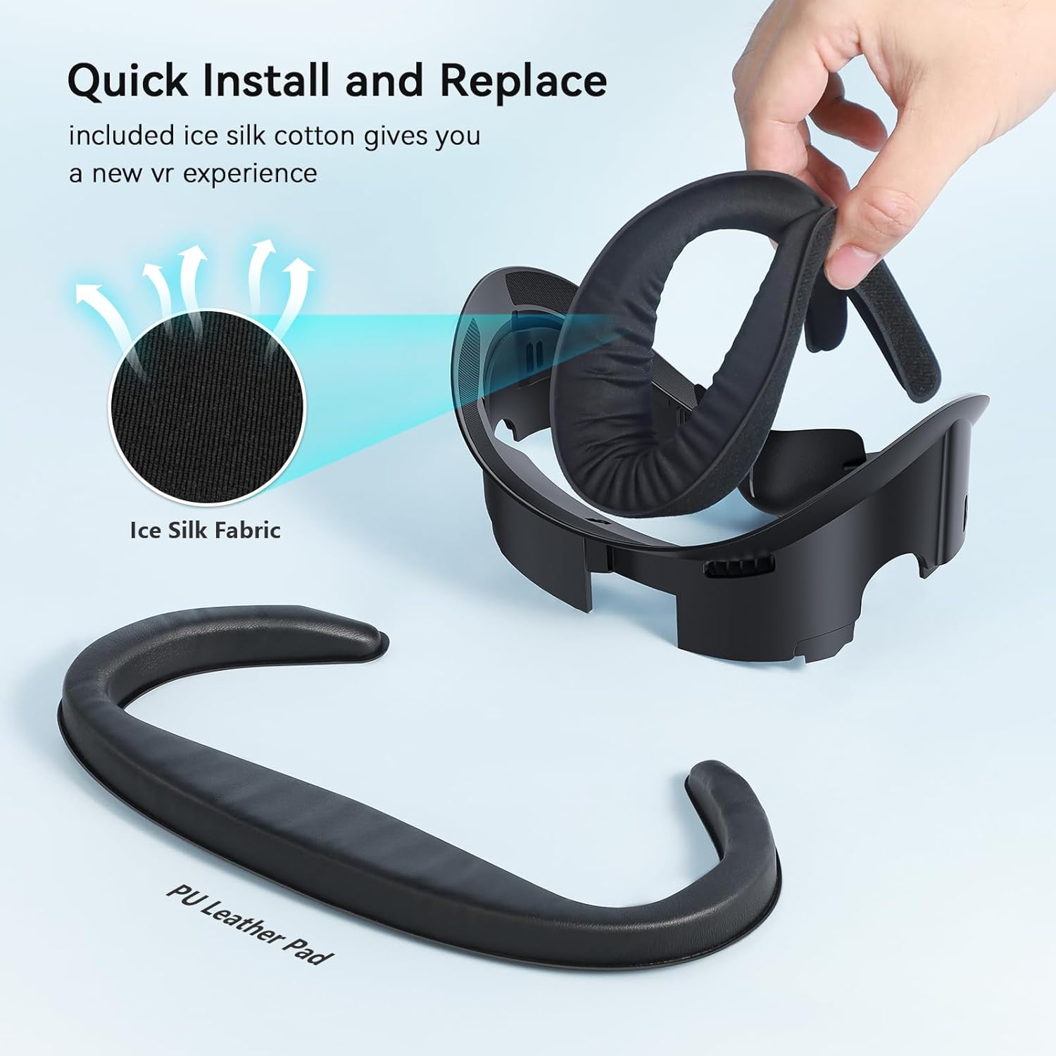 Thumbnail 4 de AMVR Face Cover Pad für Quest 3 mit weichem PU Cushion