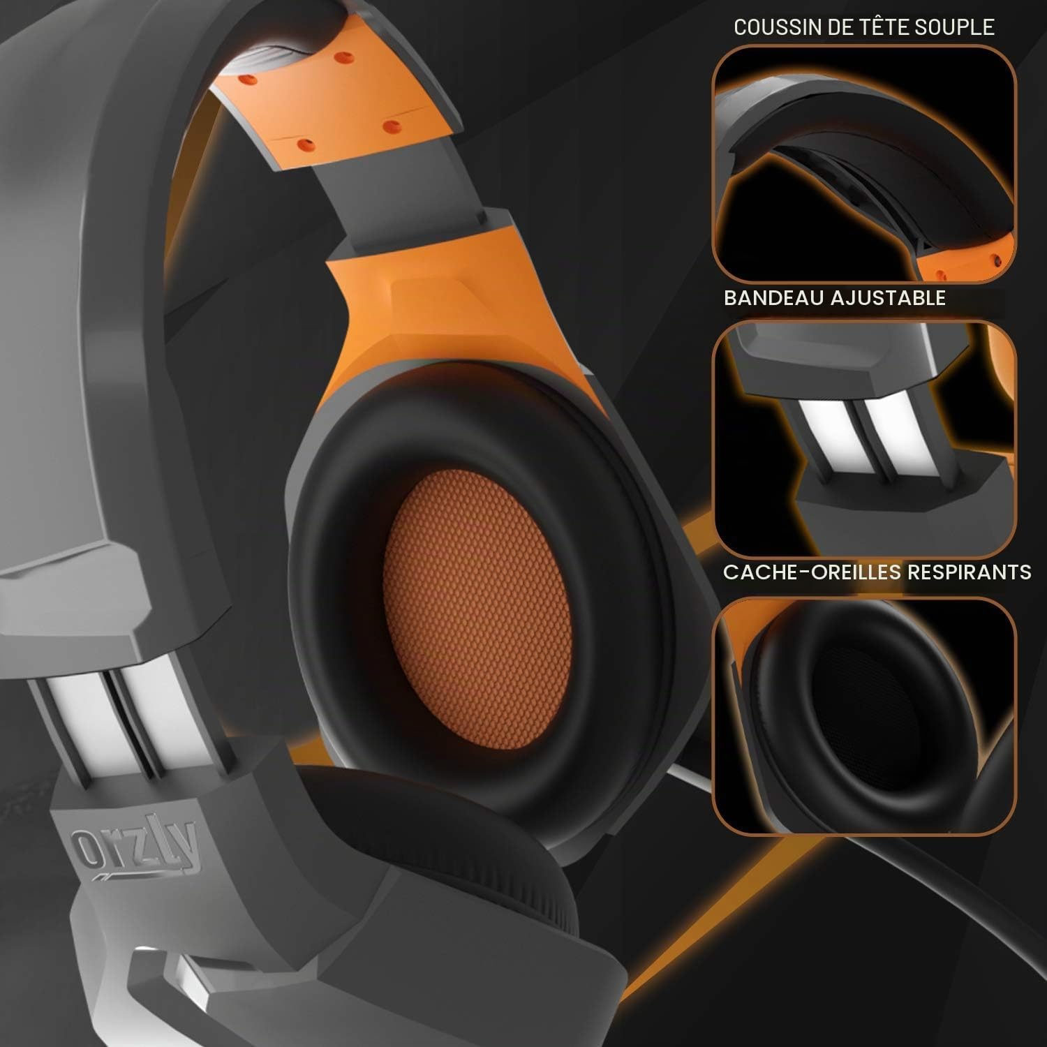 Thumbnail 3 de Orzly Hornet RXH-20 gamingheadset met 3,5mm-aansluiting en ruisonderdrukkende microfoon