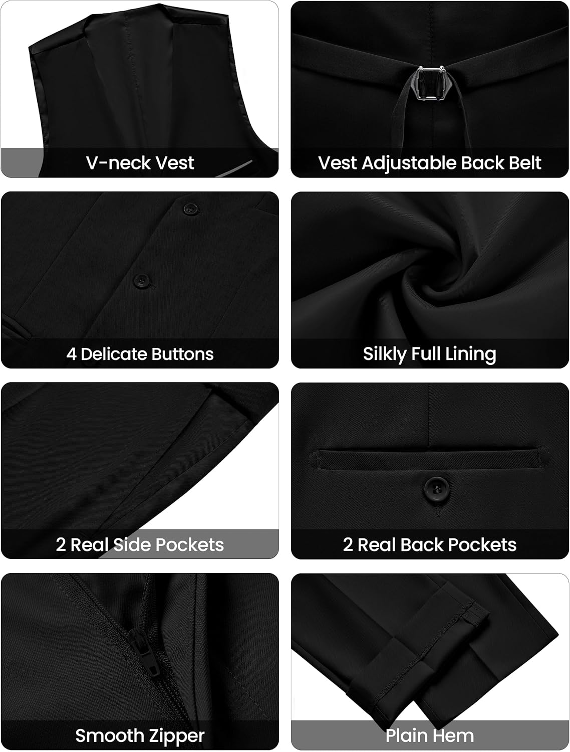 Thumbnail 5 de WULFUL Men’s Slim Fit 3-piece Suit 👔