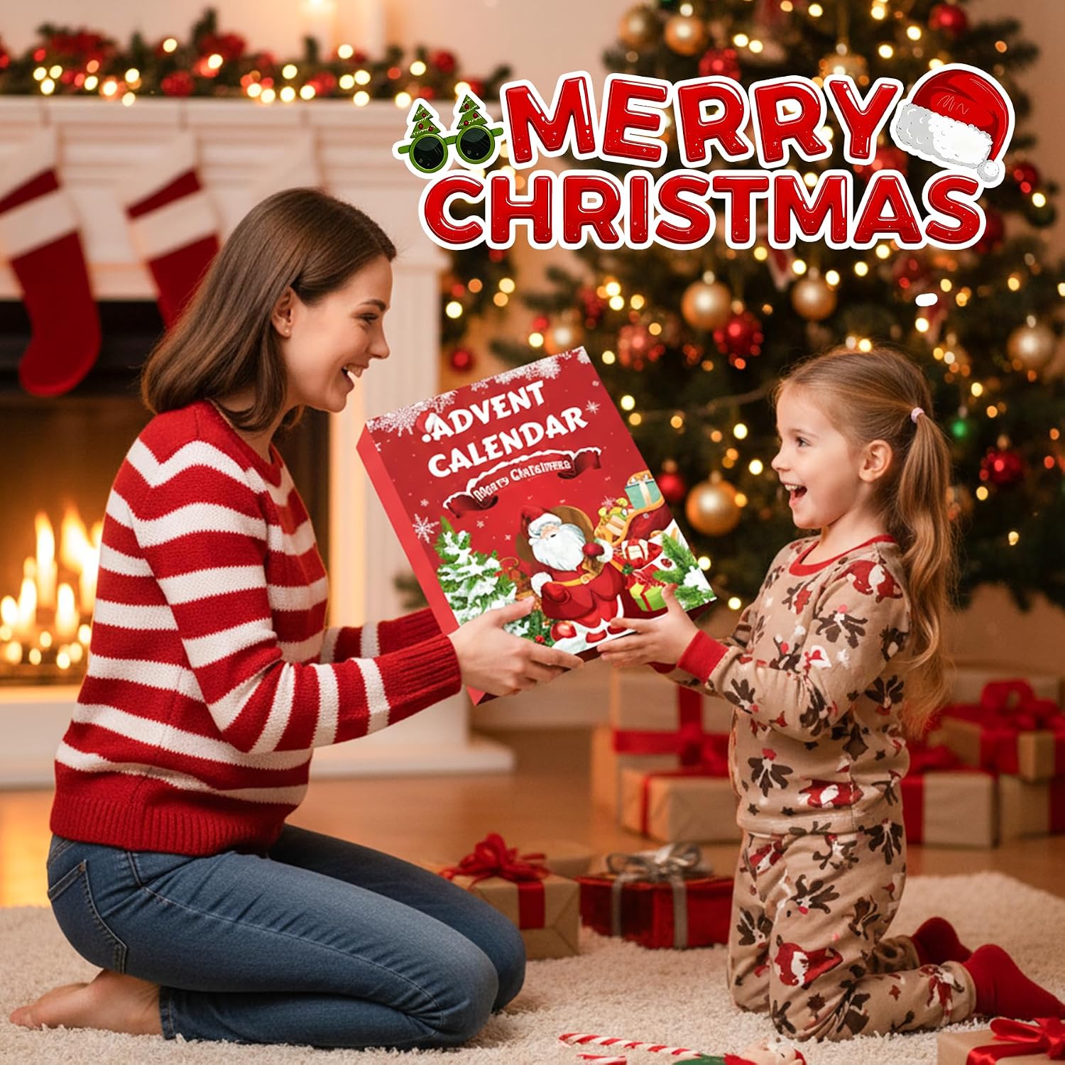Detalle 2 de niaosiben Squishy Fidget Advent Calendar 2026, 24-Day Christmas Toy Countdown