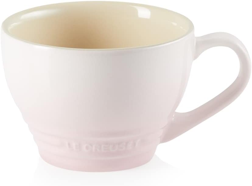 Detalle de Le Creuset Stoneware Grand Mug 70304407770002, 400ml, Shell Pink