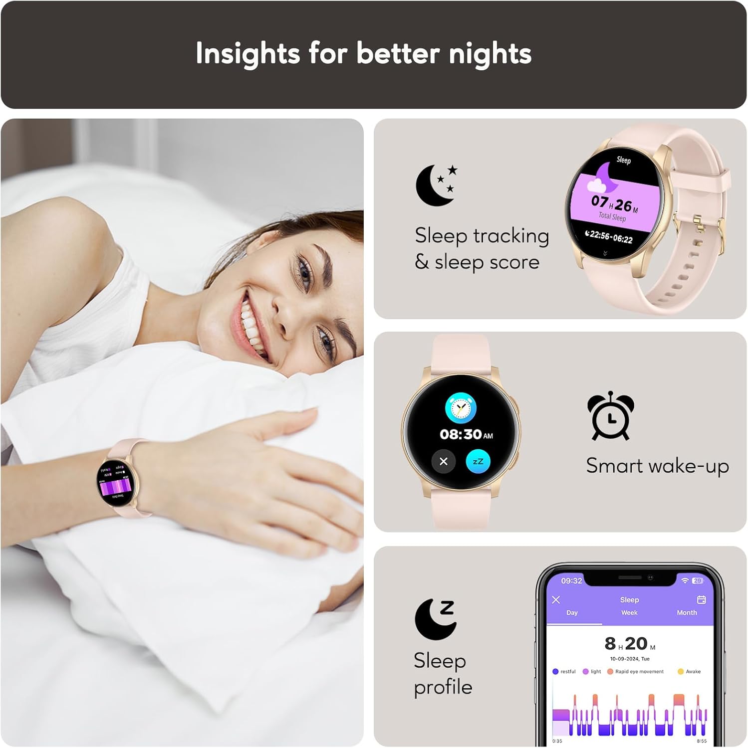 Thumbnail 3 de Smart Watch Answer/Make Call with 1.38" Display – 120+ Sports, Health Tracking & Sleep Monitor