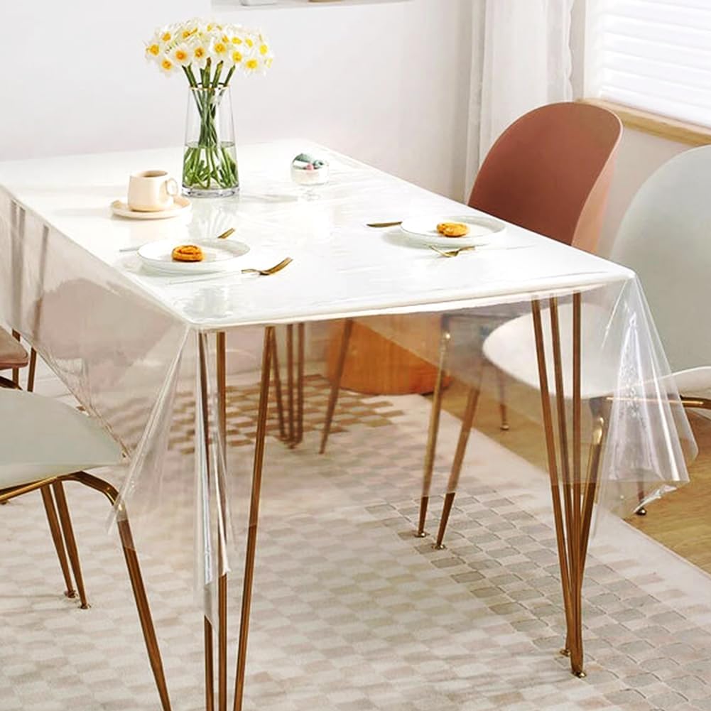 Thumbnail 4 de Yuragim Tischfolie transparent 140 x 180 cm – durchsichtiges PVC als Tischschutz für Indoor & Outdoor