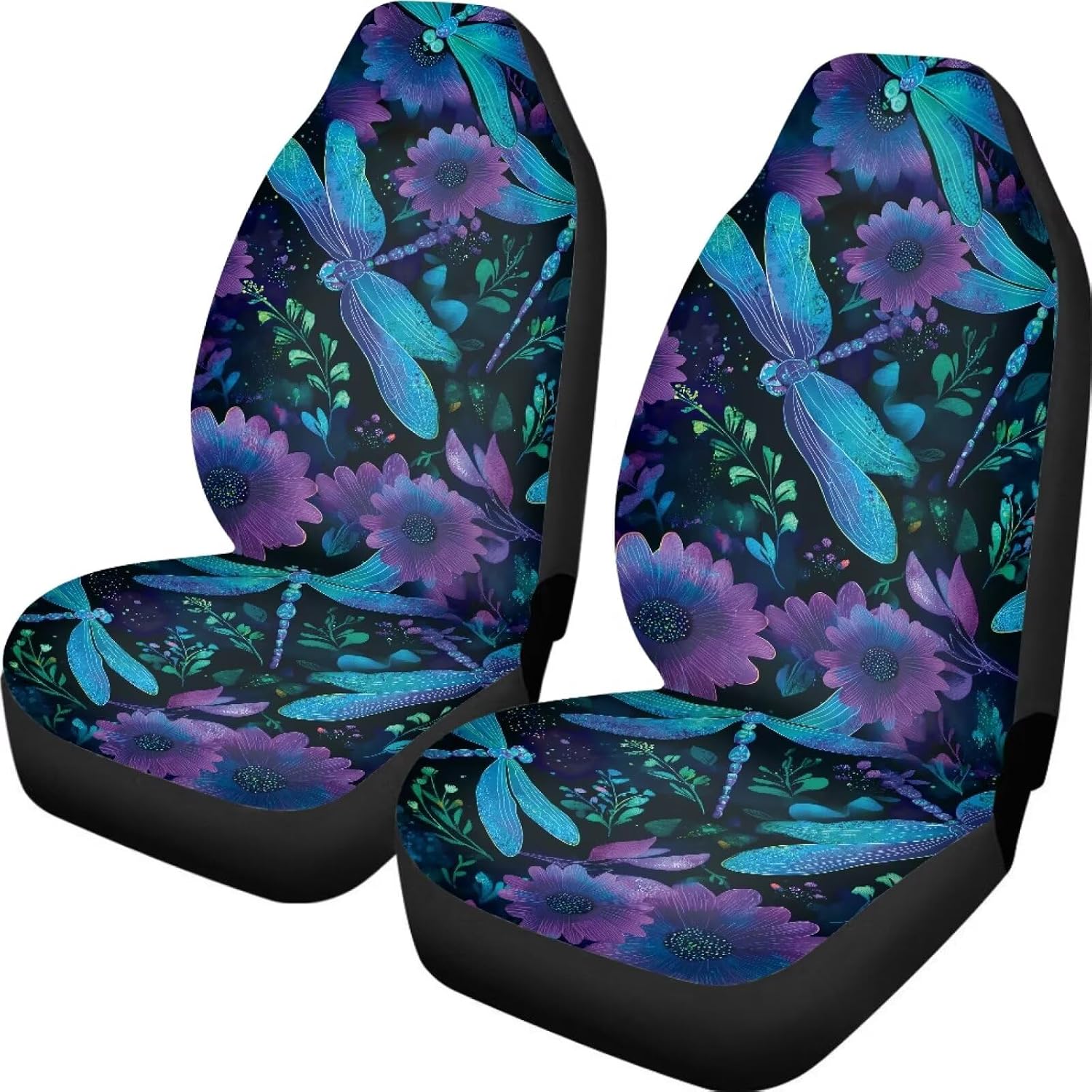 Thumbnail 5 de ZIATUBLES Front Seat Covers Pink Cherry Floral Koala Print – Pack of 2