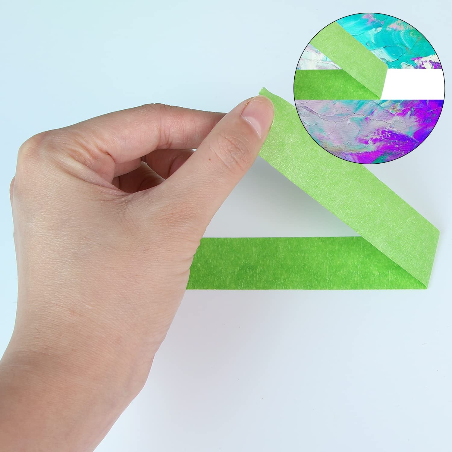 Thumbnail 4 de Northern Brothers 12 Rolls Green Painters Masking Tape (25mm x 20m) for Sharp Lines