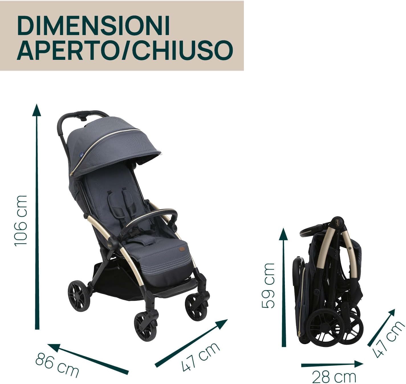 Thumbnail 5 de Chicco Passeggino Goody XPlus: chiusura one-touch, ruote grandi e schienale regolabile 4 posizioni