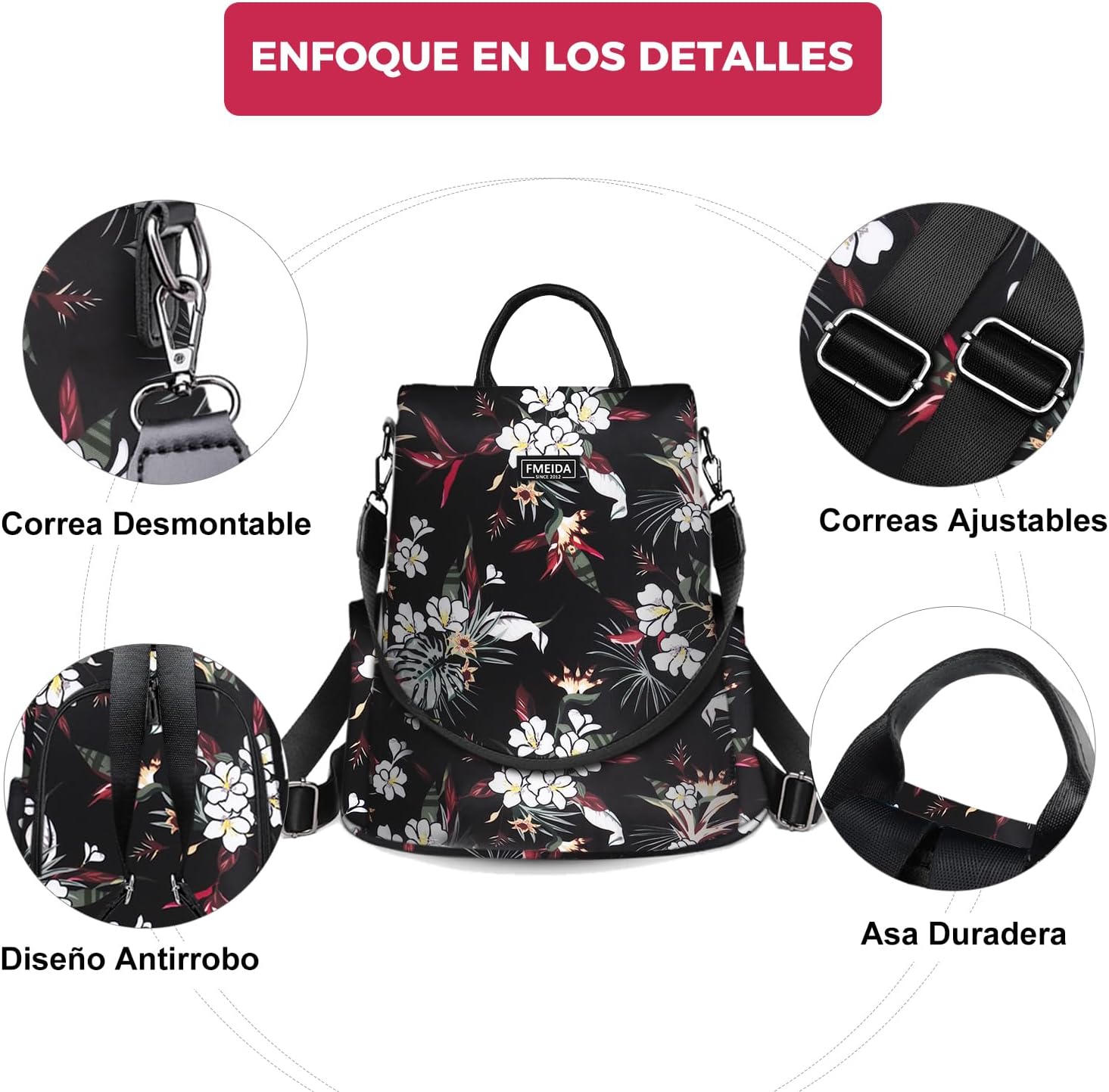 Thumbnail 4 de Fmeida Mochila Antirrobo Mujer 32x15x33 cm