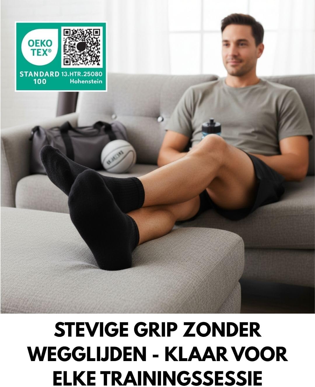 Thumbnail 6 de sockenkauf24 sportsokken voor dames en heren, quarter tennissokken van katoen, 10 paar
