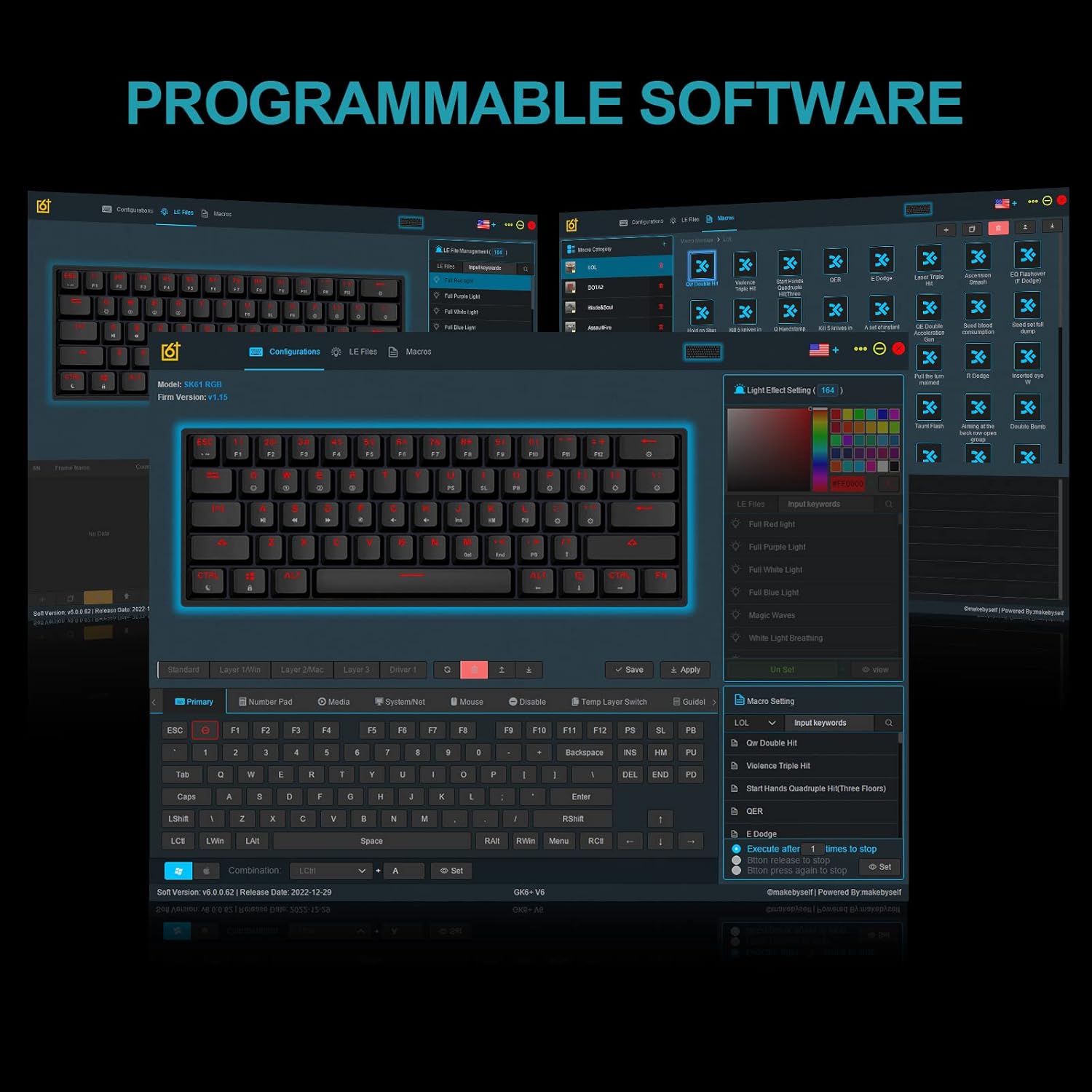 Thumbnail 3 de EPOMAKER SKYLOONG GK61 SK61 Teclado Óptico 60% RGB ⌨