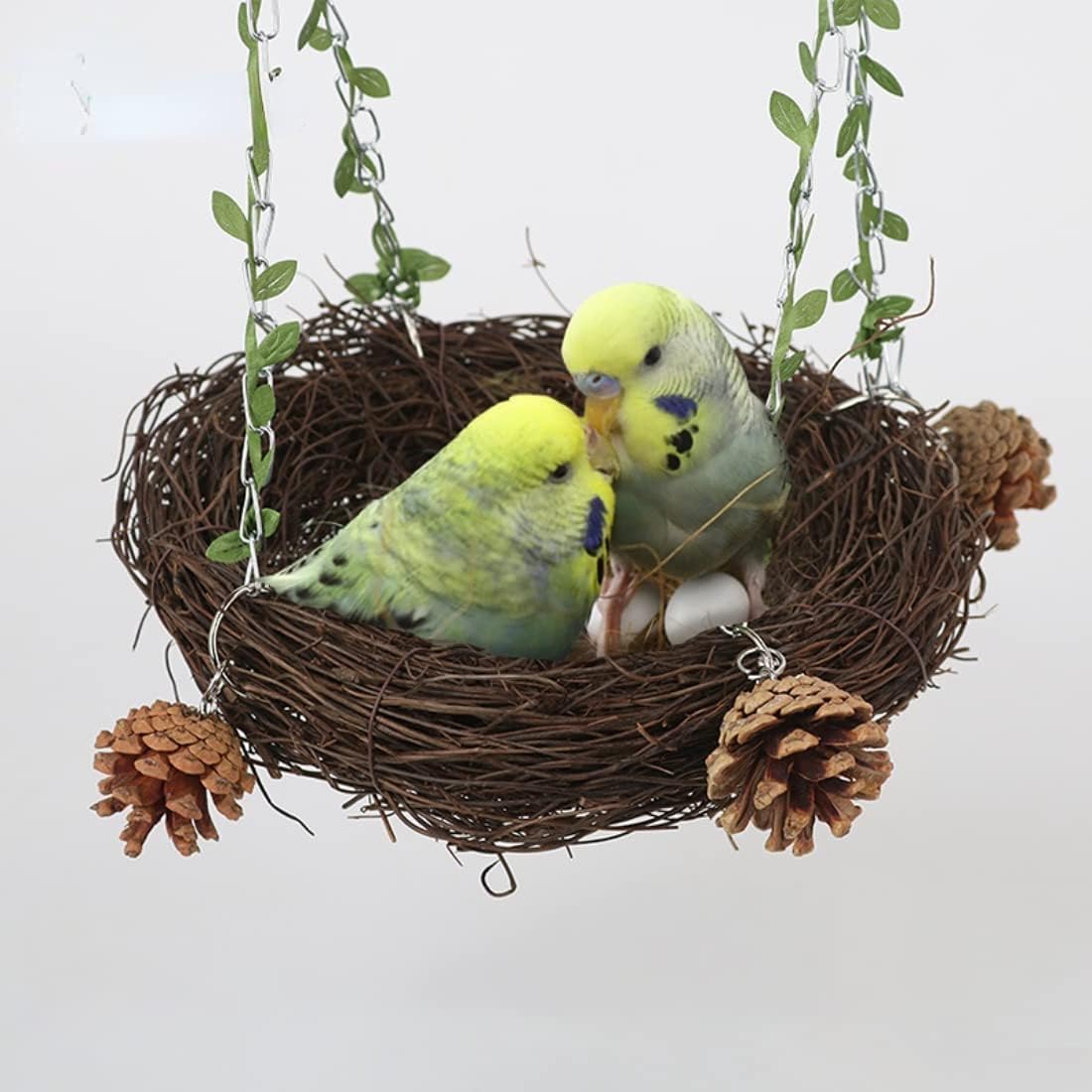 Detalle 2 de Natural Rattan Nest Large bird swing 8.66 inch