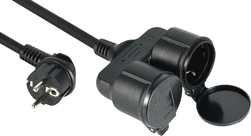 Thumbnail 4 de Electraline 55095 Cable alargador 1 m con 3 enchufes Schuko