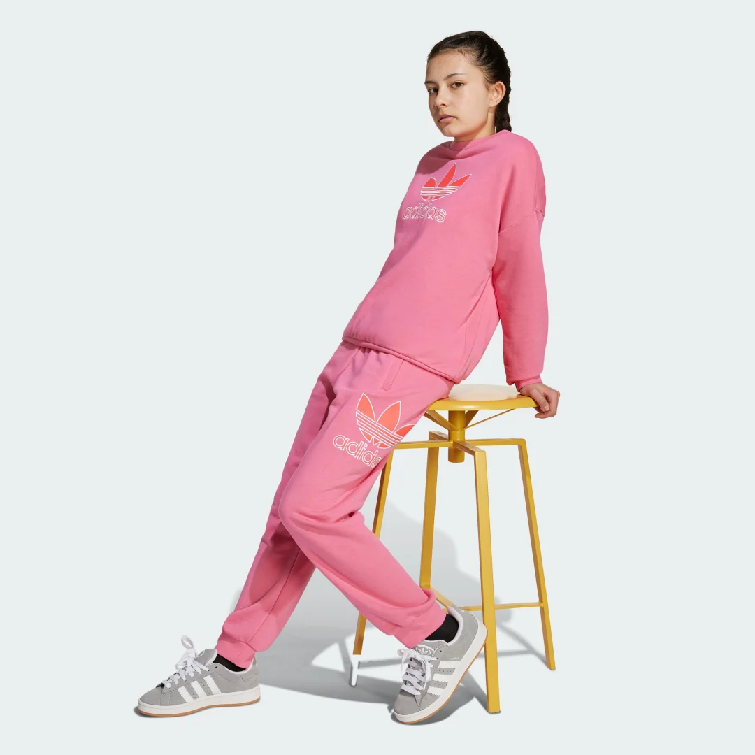 Detalle de Sudadera cuello redondo Trefoil (Adolescentes) – Adidas Rosa