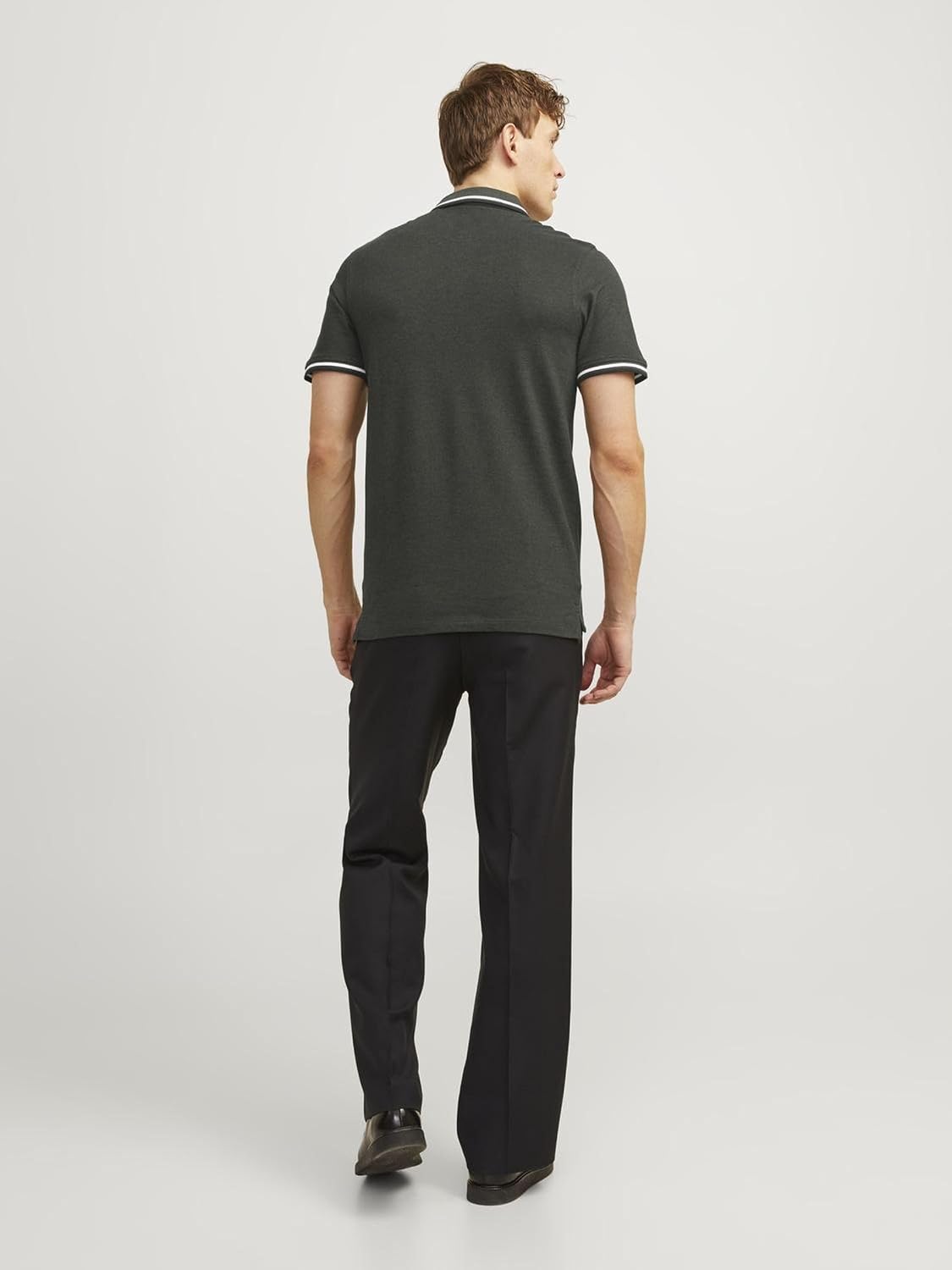 Detalle de Polo uni Col Chemise JACK & JONES — tricot piqué classique